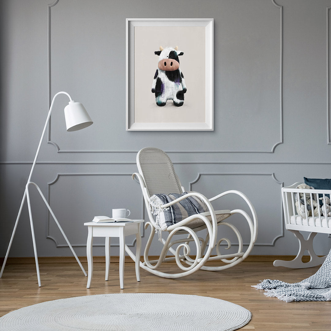 Farmyard Cow Nursery Print-Wall Prints-Tigercub Prints-Yes Bebe