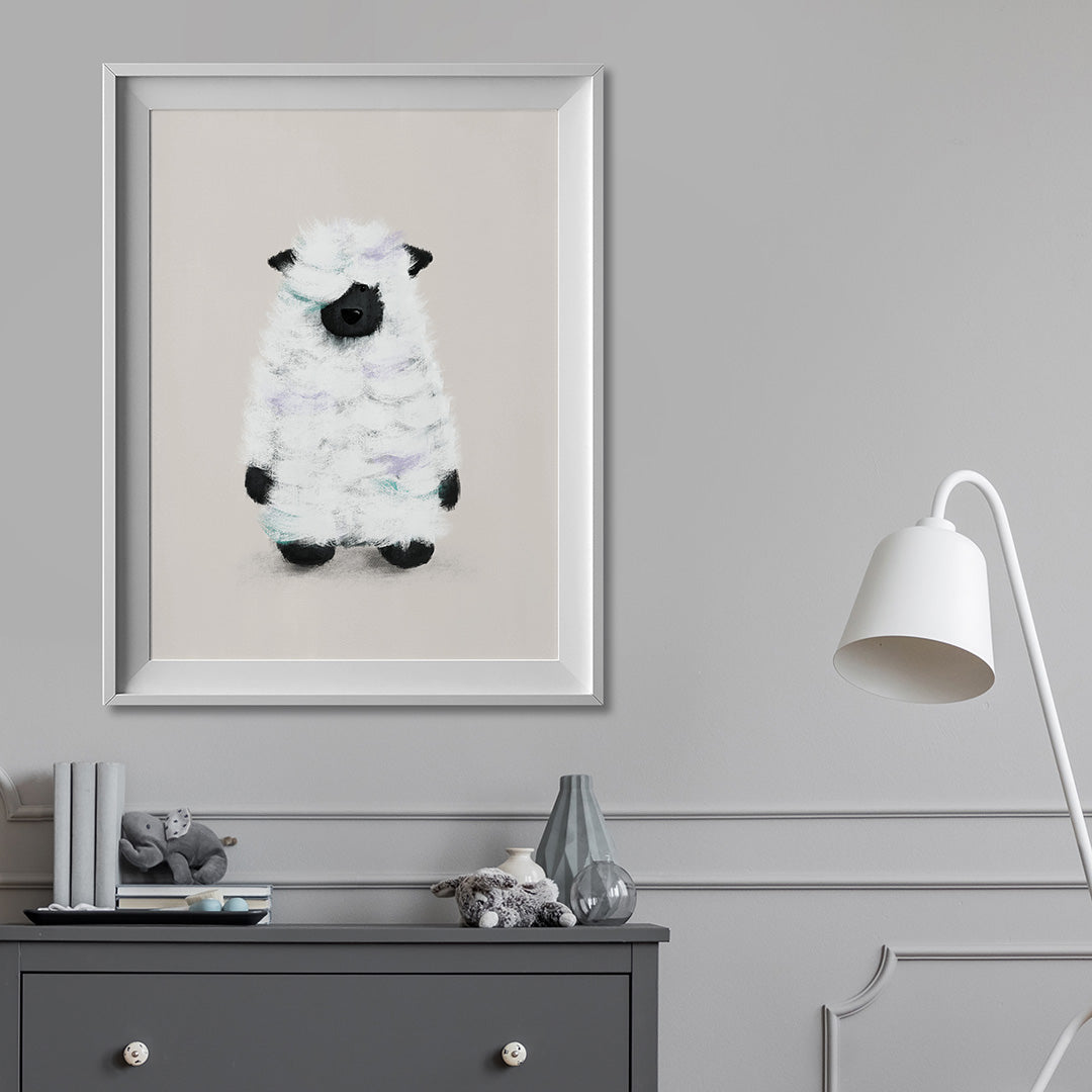 Farmyard Sheep Nursery Print-Single Prints-Tigercub Prints-Yes Bebe