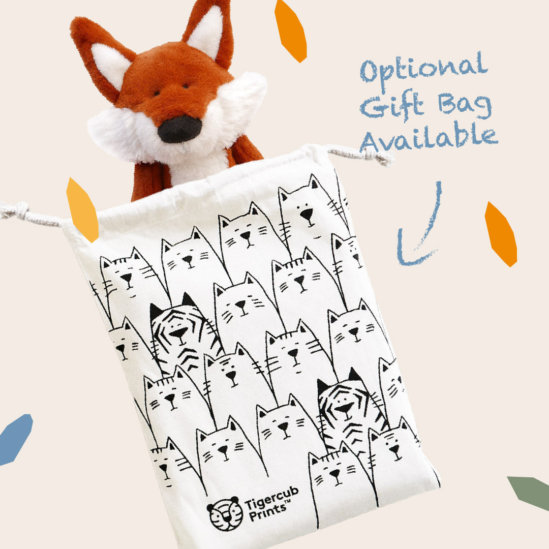 Fox Soft Toy-Soft Toys-Tigercub Prints-Fox Soft Toy + Kittens Gift Bag-Yes Bebe