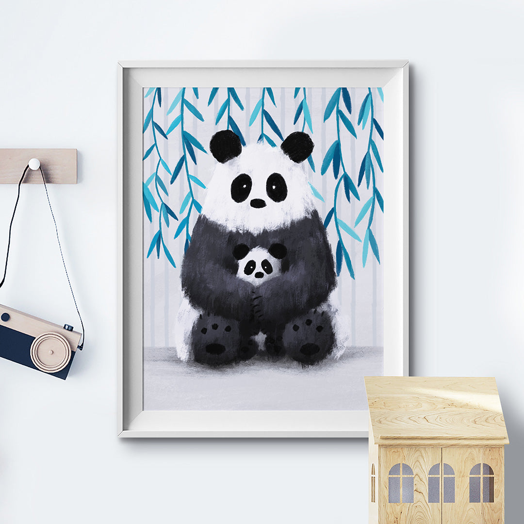 Jungle Panda Nursery Print-Wall Prints-Tigercub Prints-Yes Bebe