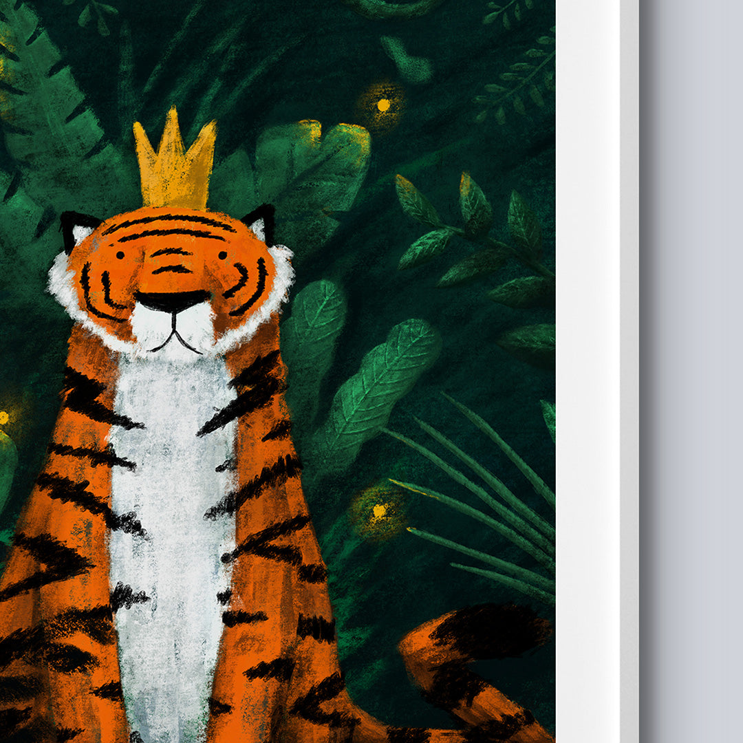 Jungle Tiger King Nursery Print-Wall Prints-Tigercub Prints-Yes Bebe