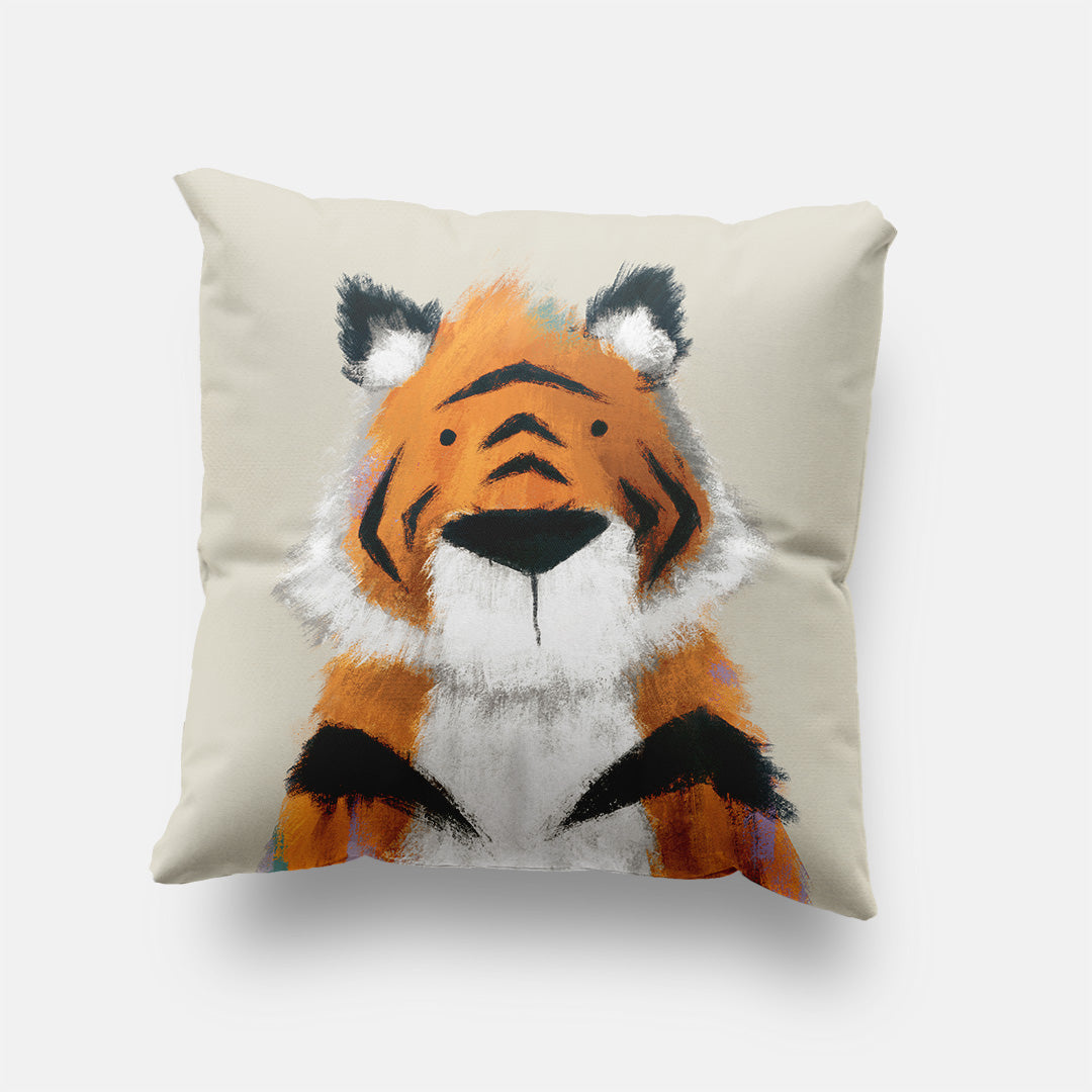 Jungle Tiger Nursery Cushion Cover-Cushion Covers-Tigercub Prints-Regular-Yes Bebe