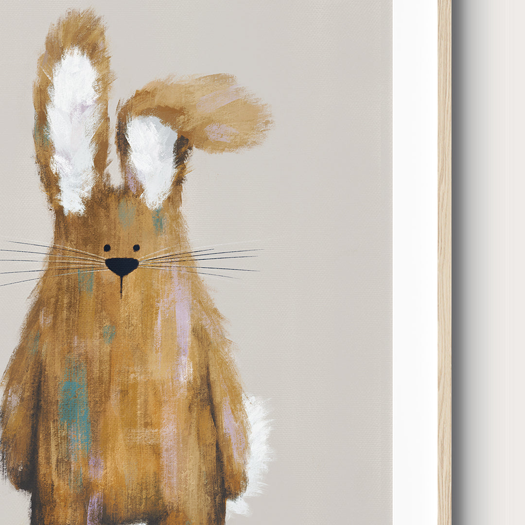 Neutral Bunny Woodland Nursery Print-Wall Prints-Tigercub Prints-Yes Bebe