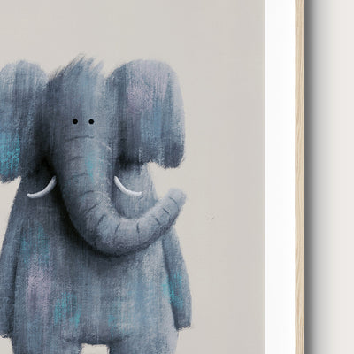 Neutral Elephant Safari Nursery Print-Tigercub Prints-Yes Bebe