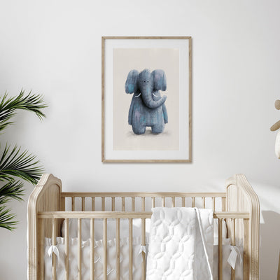 Neutral Elephant Safari Nursery Print-Tigercub Prints-Yes Bebe