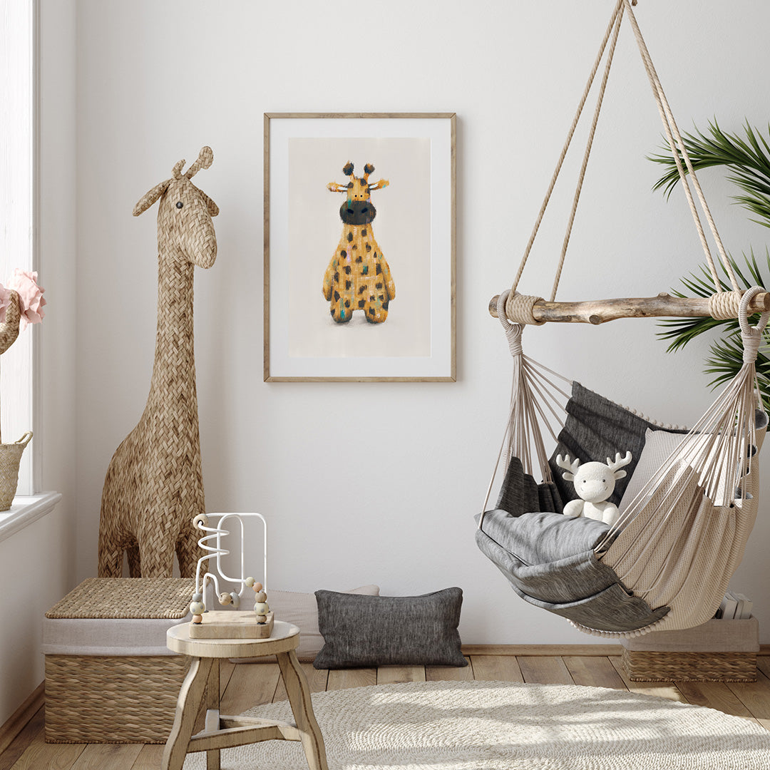 Neutral Giraffe Safari Nursery Print-Tigercub Prints-Yes Bebe