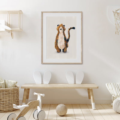 Neutral Jungle Safari Animal Nursery Prints Set of 3-Print Sets-Tigercub Prints-Yes Bebe