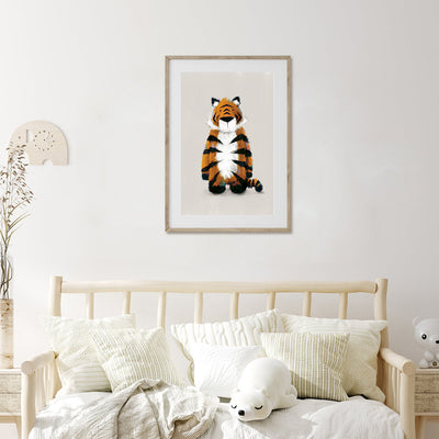 Neutral Jungle Safari Animal Nursery Prints Set of 3-Print Sets-Tigercub Prints-Yes Bebe