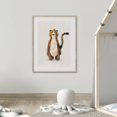 Neutral Jungle Safari Animal Nursery Prints Set of 4-Tigercub Prints-Yes Bebe