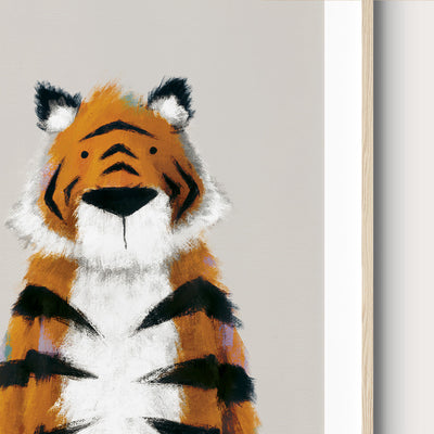 Neutral Jungle Safari Animal Nursery Prints Set of 4-Tigercub Prints-Yes Bebe
