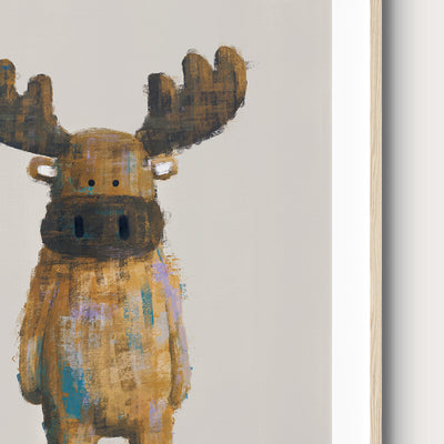 Neutral Moose Woodland Nursery Print-Tigercub Prints-Yes Bebe