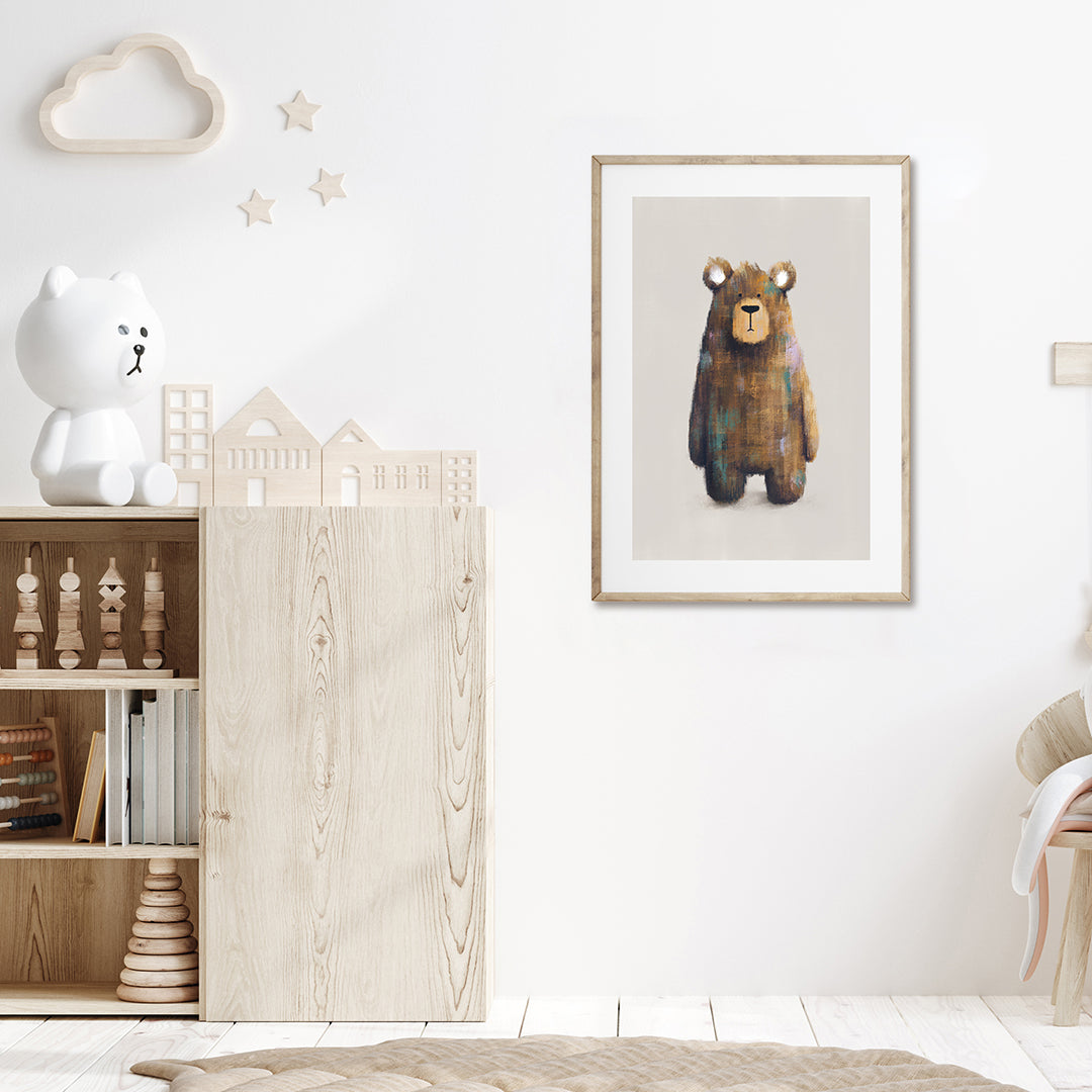 Neutral Woodland Nursery Prints Set of 4-Wall Prints-Tigercub Prints-Yes Bebe