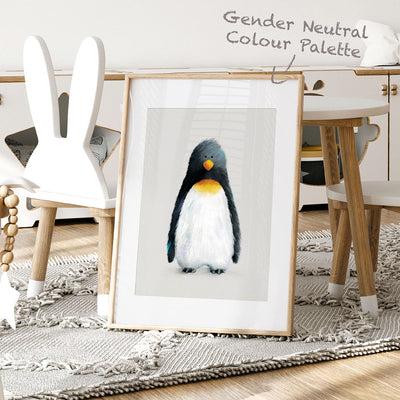 Penguin Nursery Print-Single Prints-Tigercub Prints-A4 Print-Yes Bebe