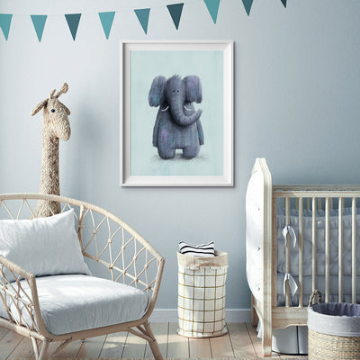 Safari Elephant Nursery Print-Wall Prints-Tigercub Prints-Yes Bebe