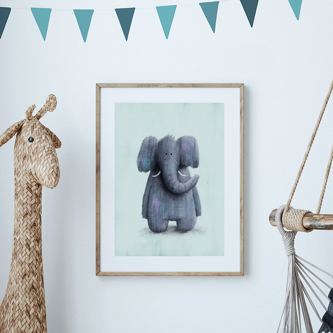 Safari Elephant Nursery Print-Wall Prints-Tigercub Prints-Yes Bebe