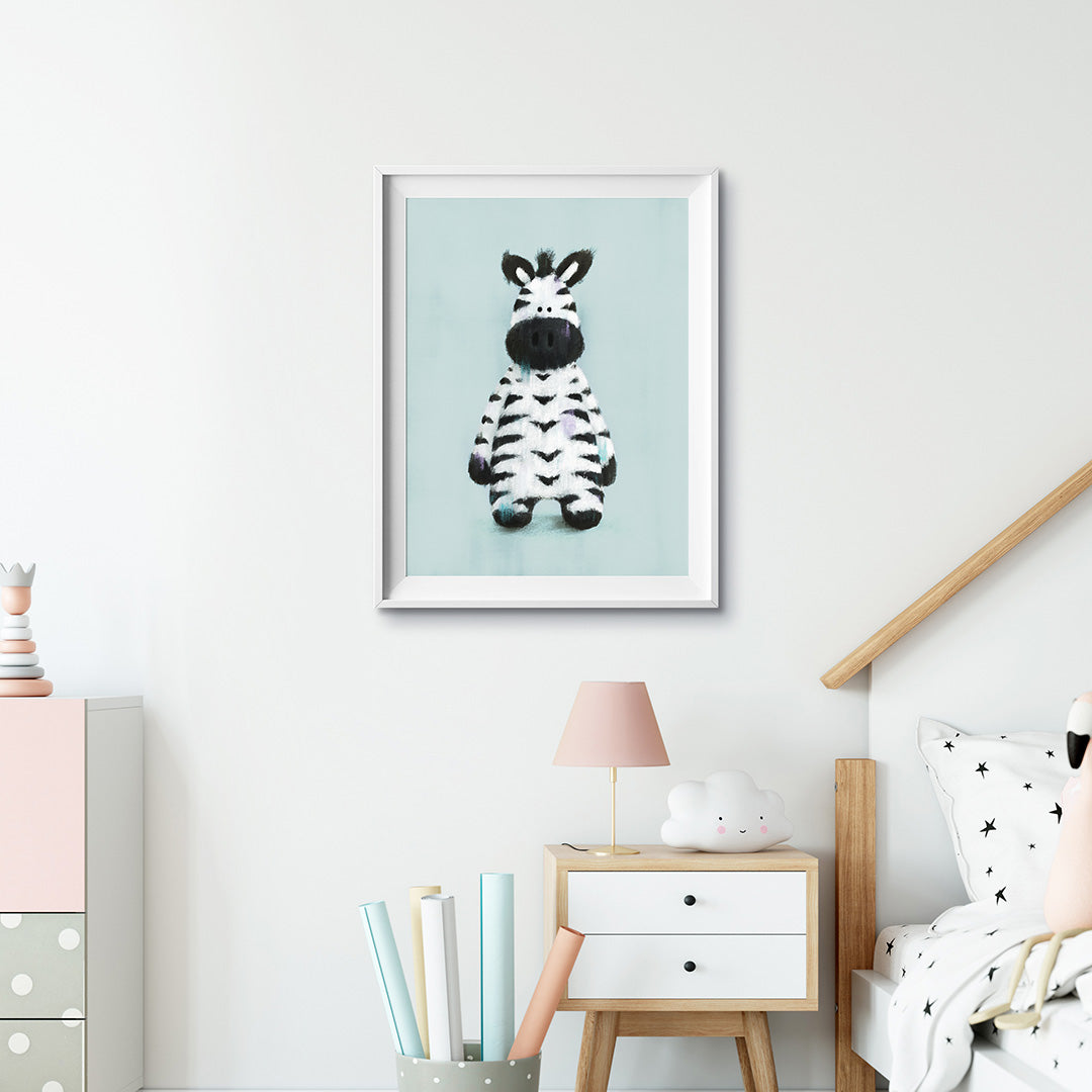 Safari Zebra Nursery Print-Wall Prints-Tigercub Prints-Yes Bebe