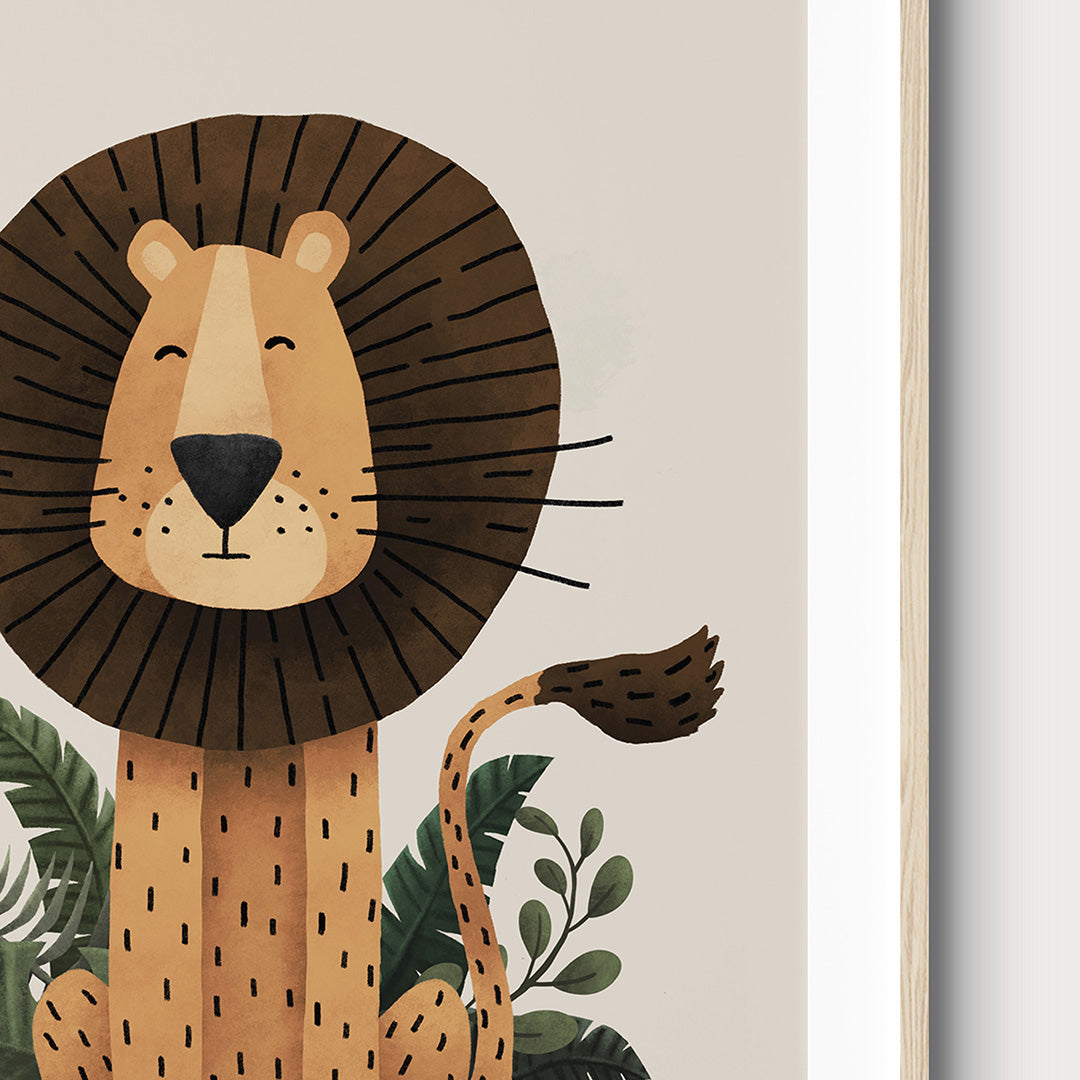 Scandi Safari Animals Nursery Prints Set of 4-Tigercub Prints-Yes Bebe
