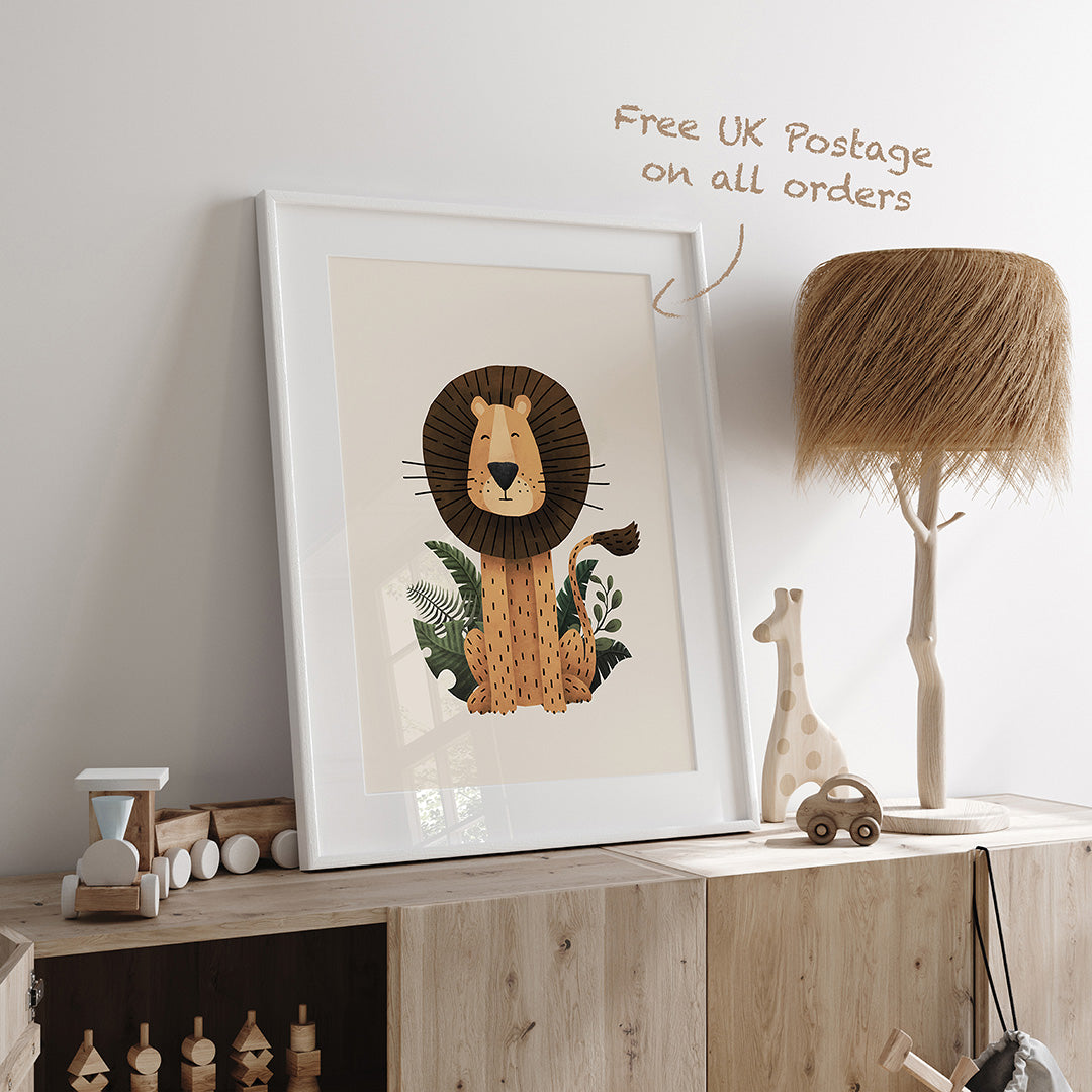 Scandi Safari Nursery Prints Set of 3-Tigercub Prints-Yes Bebe