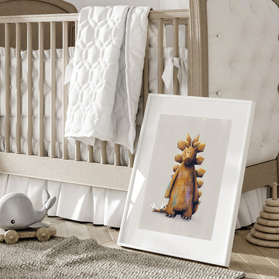 Stegosaurus Dinosaur Nursery Print-Single Prints-Tigercub Prints-Yes Bebe