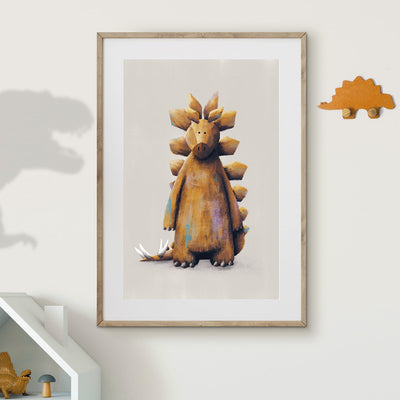 Stegosaurus Dinosaur Nursery Print-Single Prints-Tigercub Prints-Yes Bebe