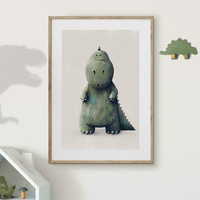 T-Rex Dinosaur Nursery Print-Single Prints-Tigercub Prints-Yes Bebe