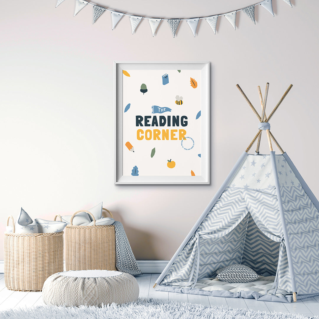 The Reading Corner Nursery Print-Wall Prints-Tigercub Prints-Yes Bebe