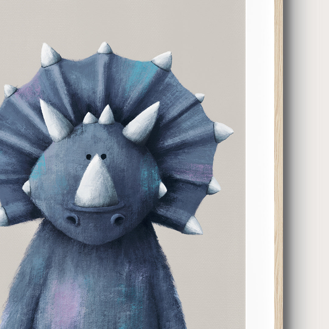 Triceratops Dinosaur Nursery Print-Single Prints-Tigercub Prints-Yes Bebe