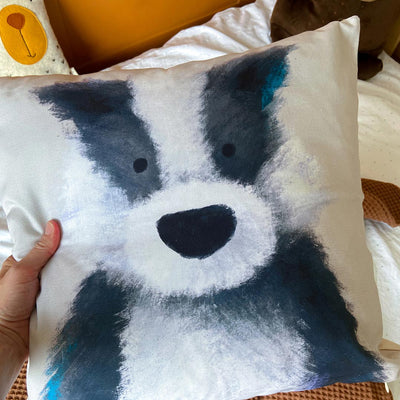 Woodland Badger Nursery Cushion Cover-Cushion Covers-Tigercub Prints-Regular-Yes Bebe