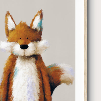 Woodland Fox Childrens Nursery Print-Single Prints-Tigercub Prints-Yes Bebe