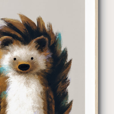 Woodland Hedgehog Childrens Nursery Print-Single Prints-Tigercub Prints-Yes Bebe