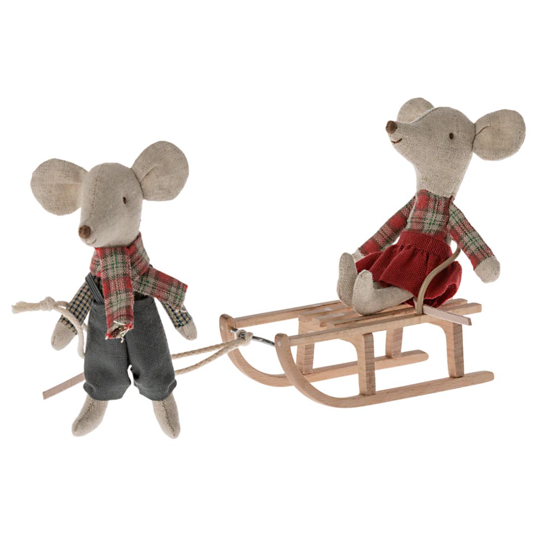 Mouse Sled-Dollhouse Mice Accessories-Maileg-Yes Bebe