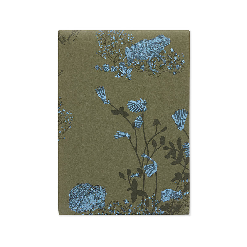 Classic Woodlands Wallpaper - Khaki Blue