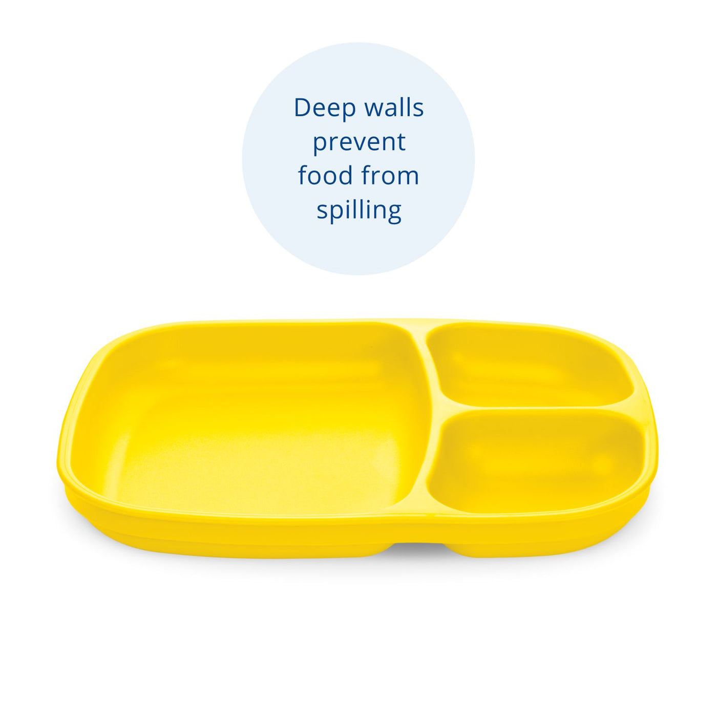 Recycled Large Divided Tray - Yellow