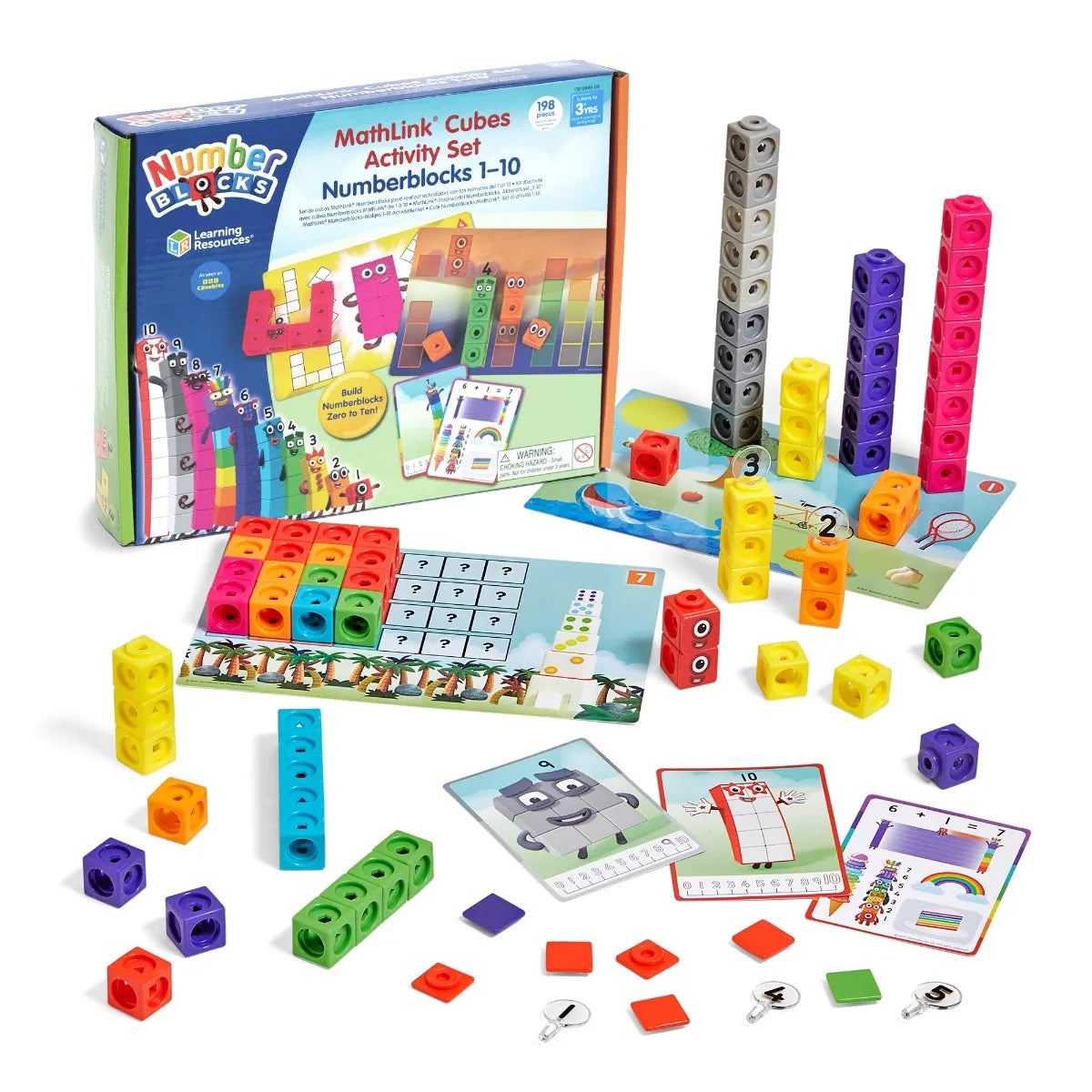 MathLink® Cubes Numberblocks® 1-10 Activity Set - Early Years Maths Learning with CBeebies Characters