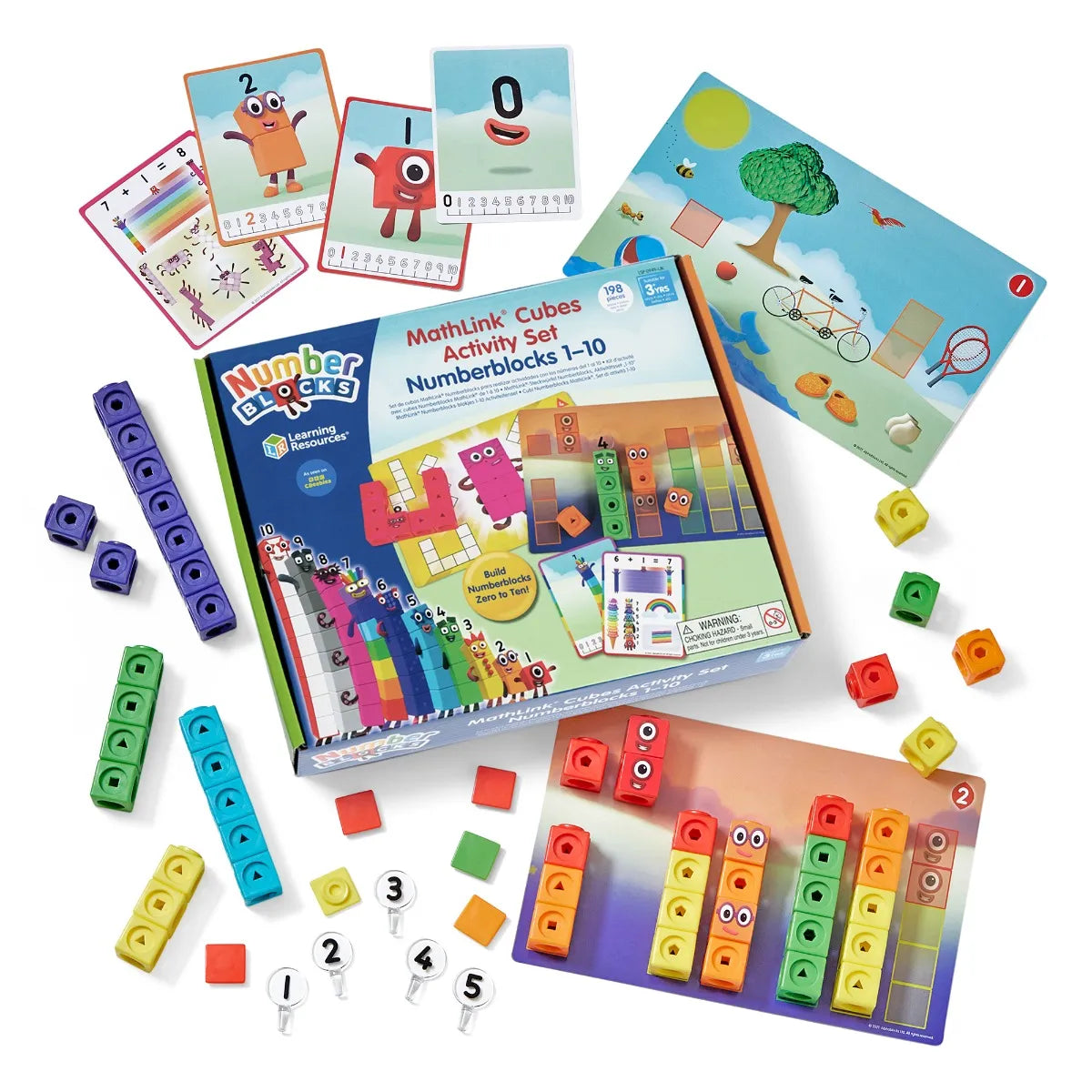 MathLink® Cubes Numberblocks® 1-10 Activity Set - Early Years Maths Learning with CBeebies Characters