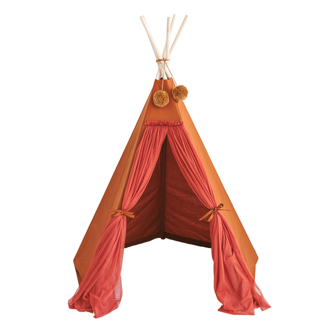 Minicamp Fairy Kids Play Tent With Tulle In Cognac-Teepee-minicamp-Yes Bebe