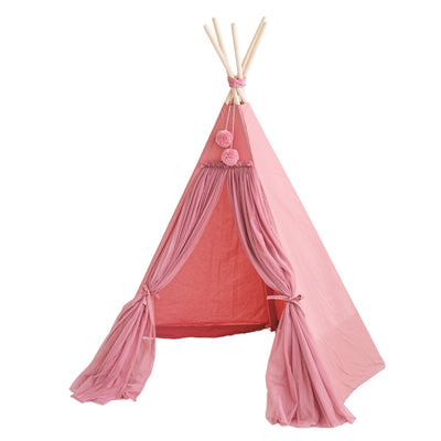 Minicamp Fairy Kids Play Tent With Tulle In Rose-Teepee-minicamp-Yes Bebe