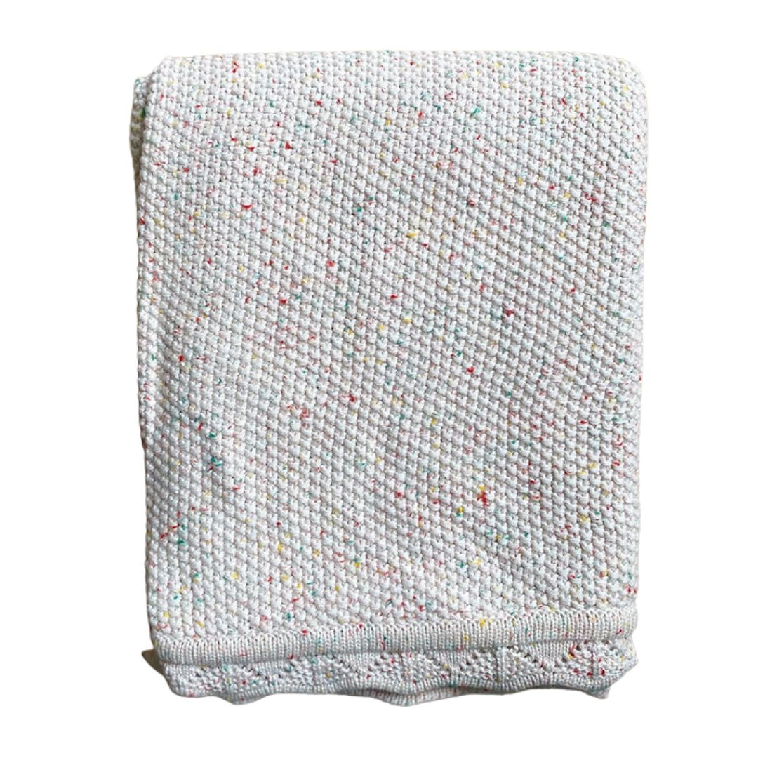 Knitted Blanket - Oatmeal Confetti