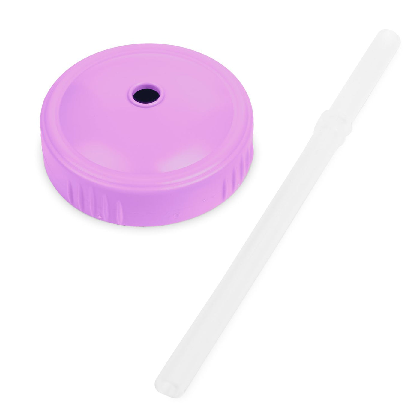 Recycled Cup Lid & Straw Set - Purple