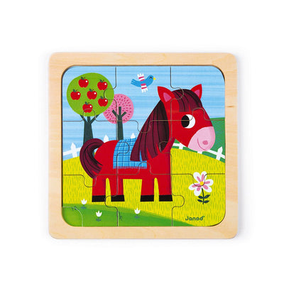 Tornado Horse Wooden First Puzzle 9 pieces