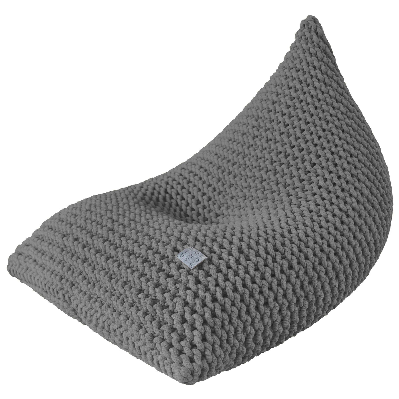 Chunky Knitted Bean Bag | Dark Grey-All Products, SHOP, new arrivals, bean bags, soft furniture-vendor-unknown-Yes Bebe