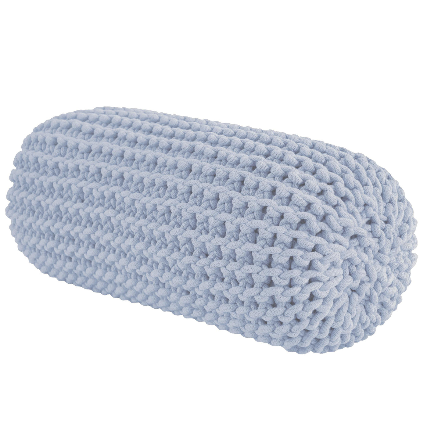 Chunky Knitted Bolster Footrest | Baby Blue-All Products, SHOP, new arrivals, bean bags, soft furniture-vendor-unknown-Yes Bebe