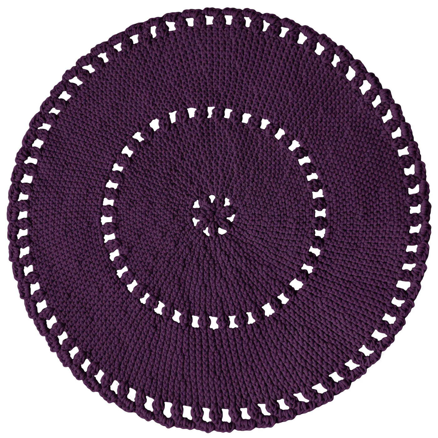 Crochet Boho Rug | Aubergine-vendor-unknown-Yes Bebe