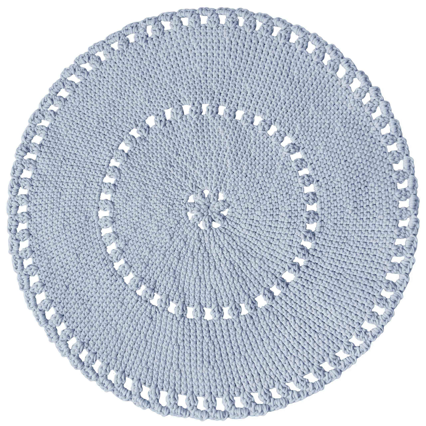 Crochet Boho Rug | Baby Blue-vendor-unknown-Yes Bebe