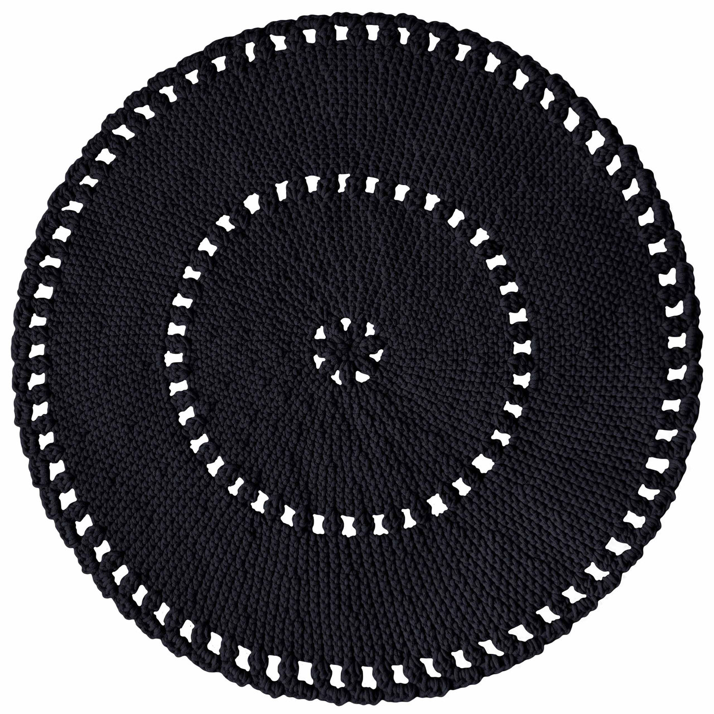 Crochet Boho Rug | Charcoal-vendor-unknown-Yes Bebe