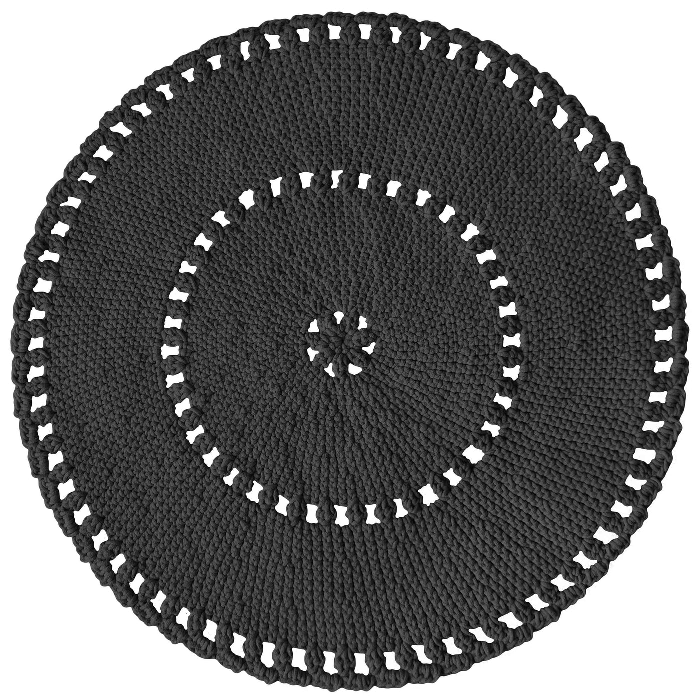 Crochet Boho Rug | Graphite-vendor-unknown-Yes Bebe