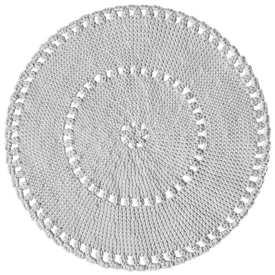 Crochet Boho Rug | Light Grey-vendor-unknown-Yes Bebe