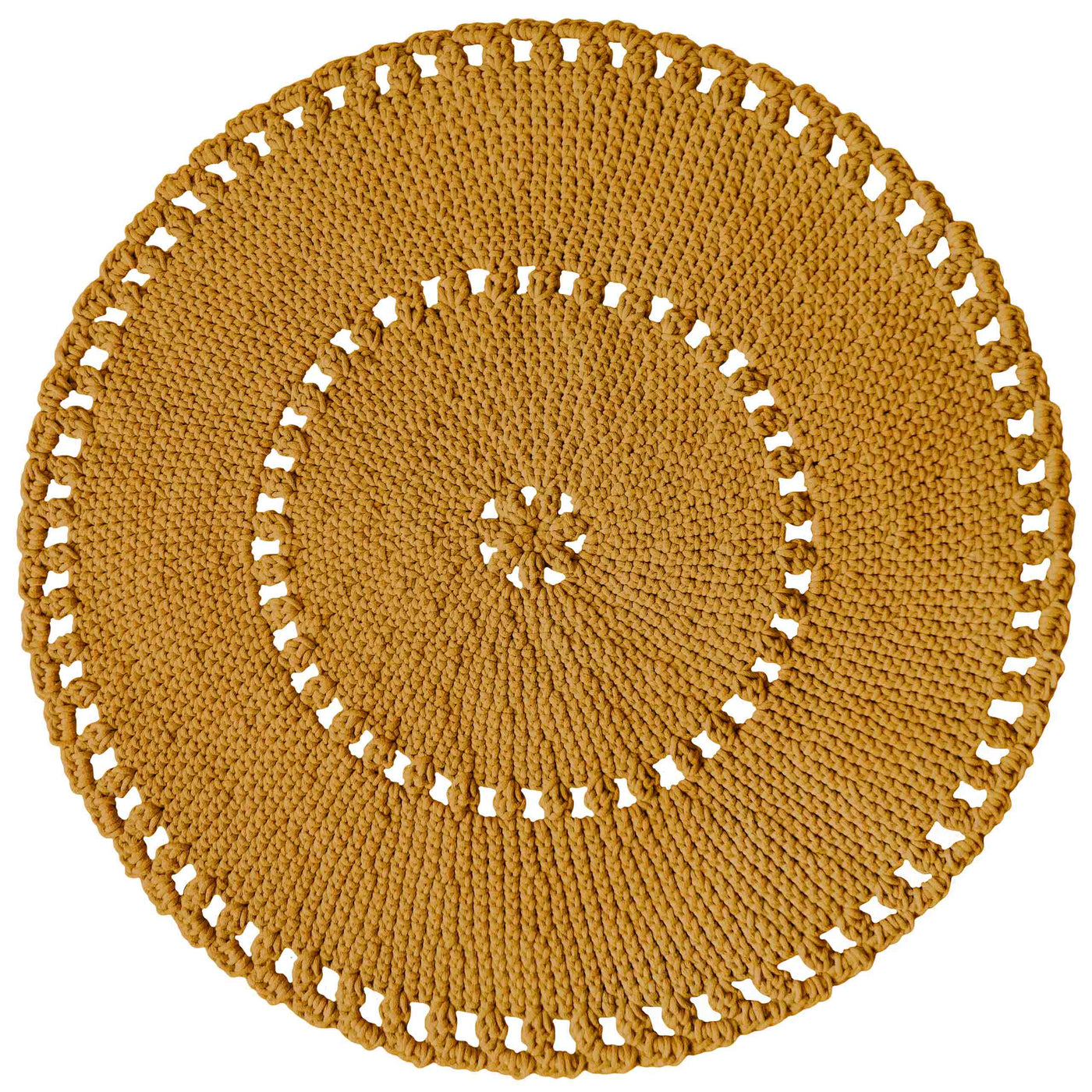 Crochet Boho Rug | Mustard-vendor-unknown-Yes Bebe
