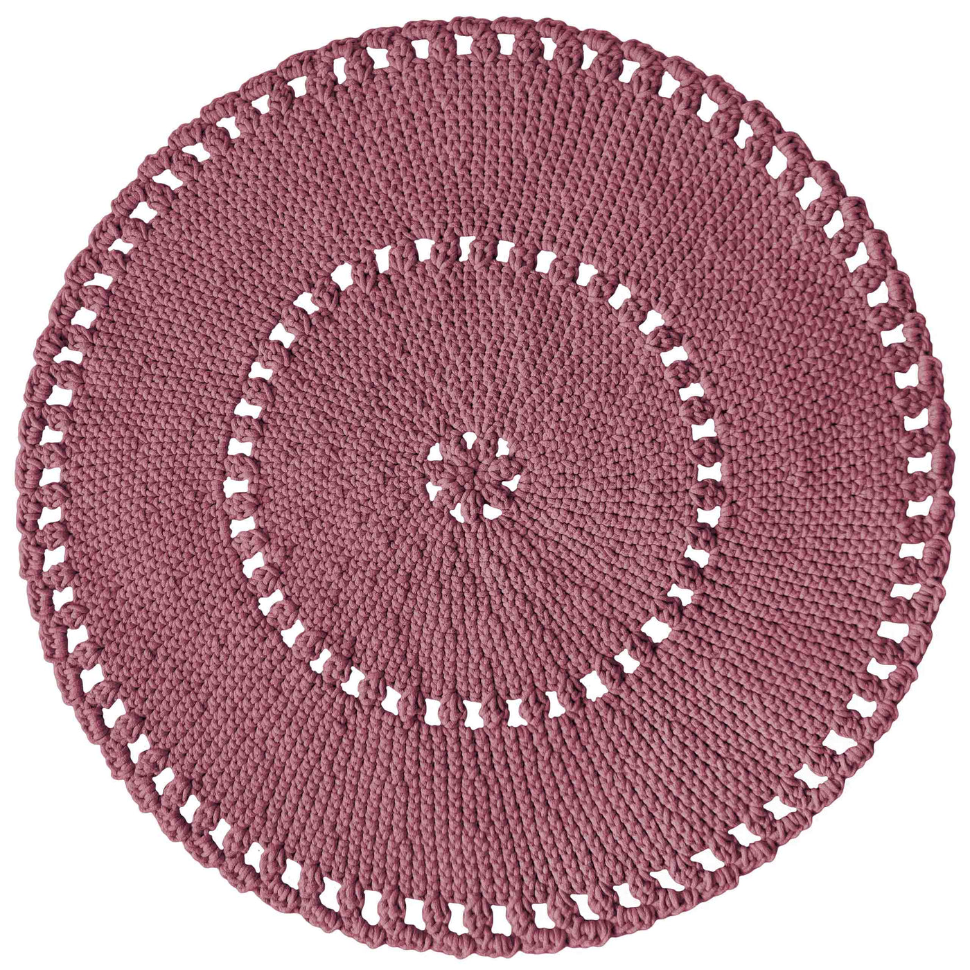 Crochet Boho Rug | Old Rose-vendor-unknown-Yes Bebe