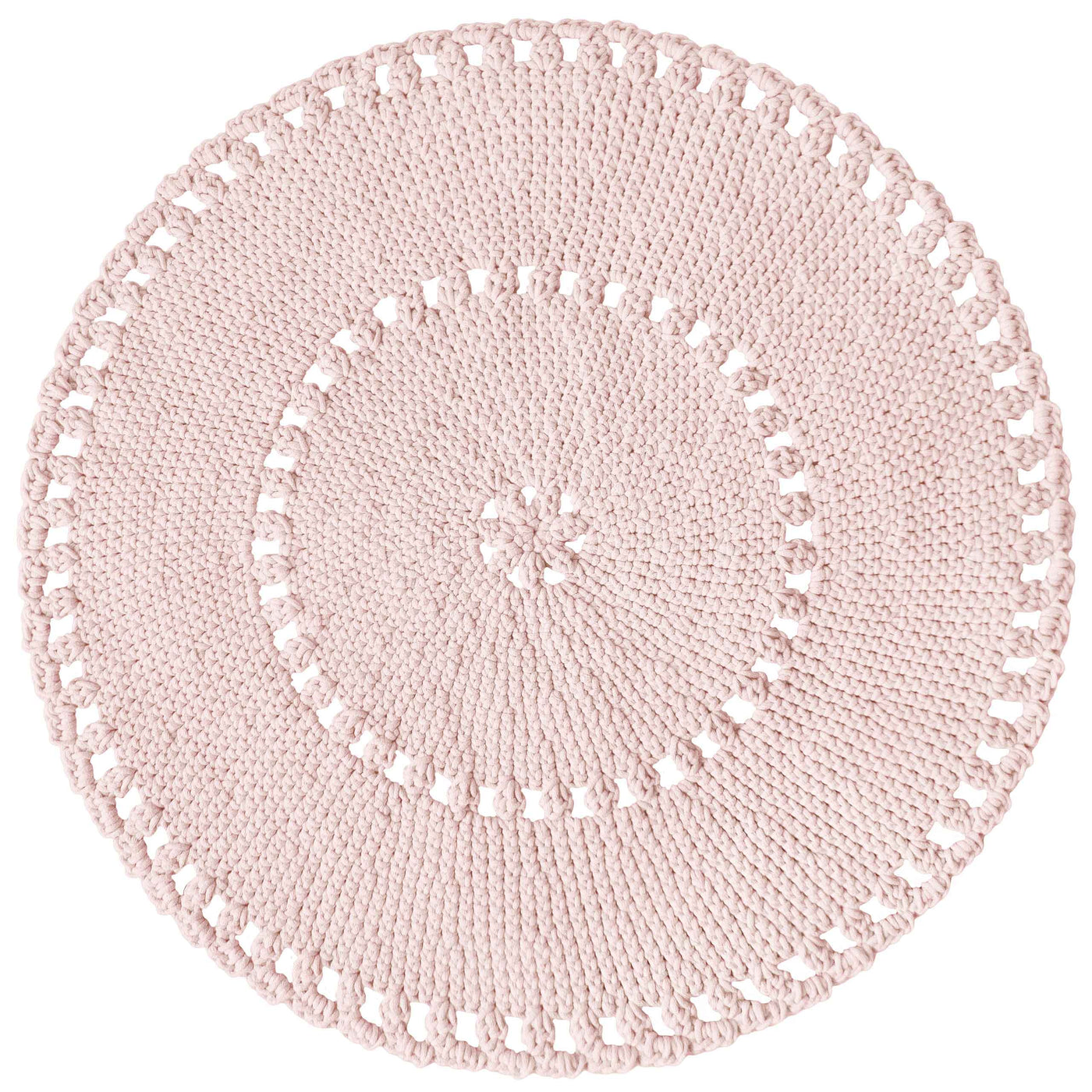 Crochet Boho Rug | Pale Pink-vendor-unknown-Yes Bebe